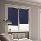 Sekey blackout roller blind, double-sided, same color, no drilling required, dark blue